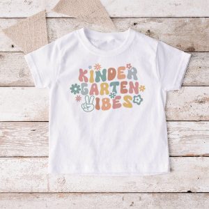 Back To School Kindergarten Vibes Retro Teacher Women Kids T Shirt E 4