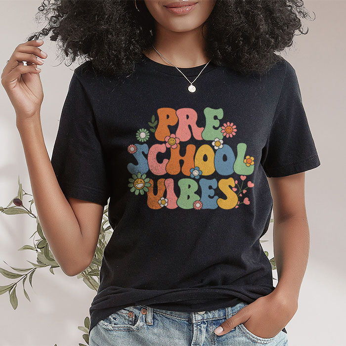 Back-To-School-Pre-K-Vibes-Retro-Teacher-Women-Kids-T-Shirt-1-1 Back To School Pre K Vibes Retro Teacher Women Kids T Shirt 1 1