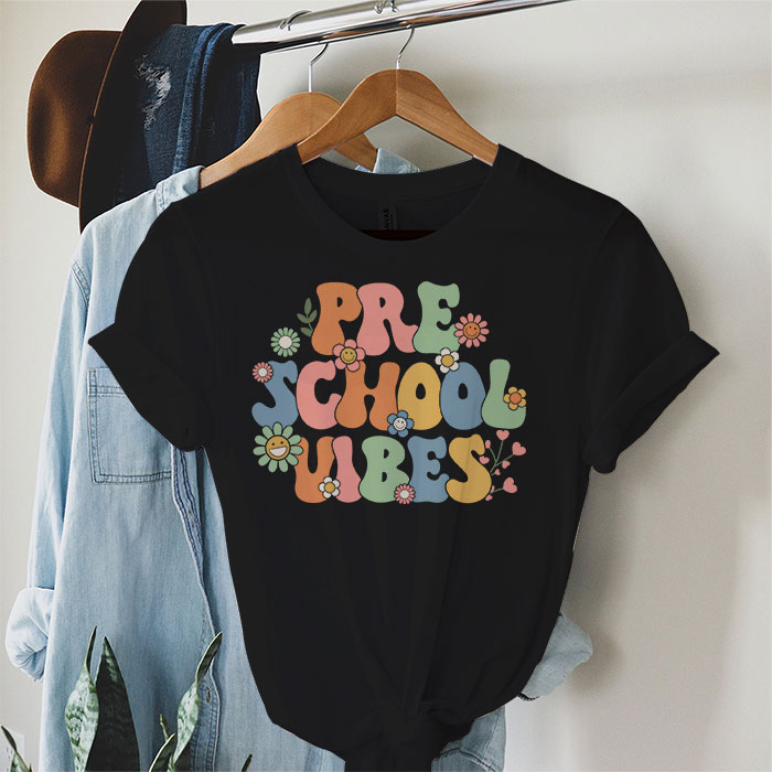 Back-To-School-Pre-K-Vibes-Retro-Teacher-Women-Kids-T-Shirt-1-2 Back To School Pre K Vibes Retro Teacher Women Kids T Shirt 1 2