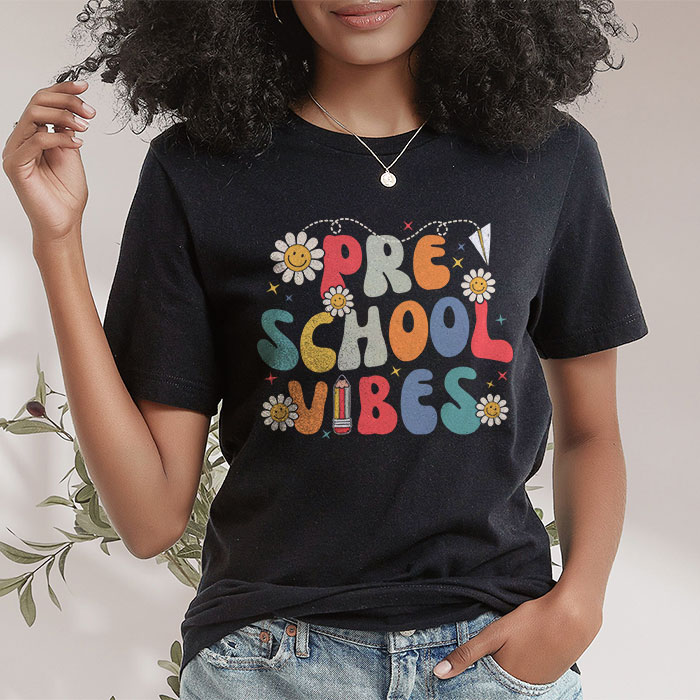 Back-To-School-Pre-K-Vibes-Retro-Teacher-Women-Kids-T-Shirt-2-1 Back To School Pre K Vibes Retro Teacher Women Kids T Shirt 2 1