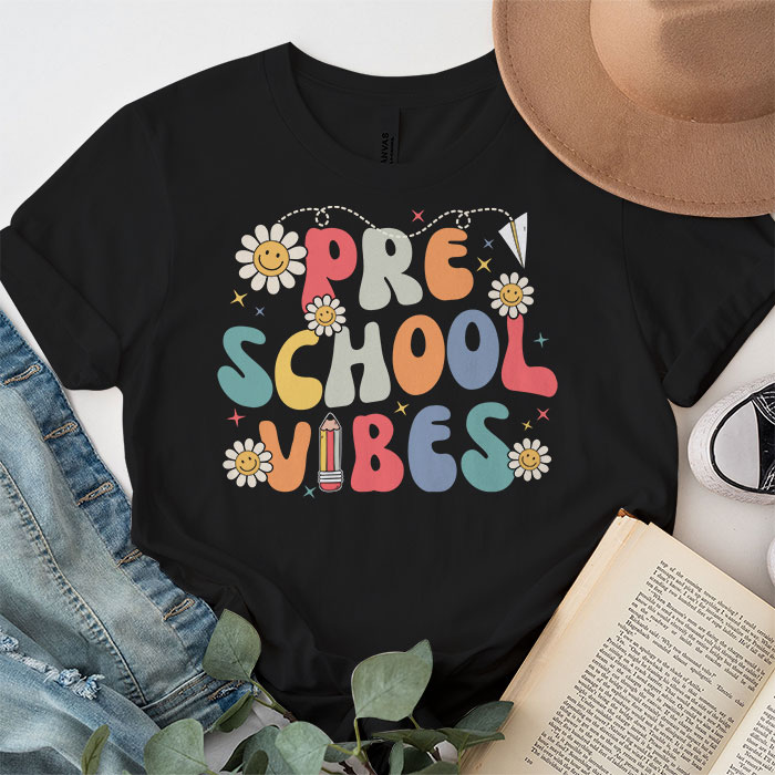 Back-To-School-Pre-K-Vibes-Retro-Teacher-Women-Kids-T-Shirt-2-3 Back To School Pre K Vibes Retro Teacher Women Kids T Shirt 2 3