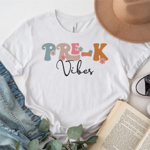 Back To School Pre K Vibes Retro Teacher Women Kids T Shirt 3 5