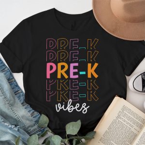 Back To School Pre K Vibes Retro Teacher Women Kids T Shirt 4 2