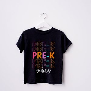 Back To School Pre K Vibes Retro Teacher Women Kids T Shirt 4 3