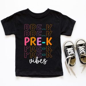 Back To School Pre K Vibes Retro Teacher Women Kids T Shirt 4 5
