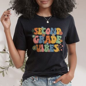 Back To School Second Grade Vibes Retro Teacher Women Kids T-Shirt 1