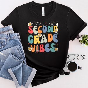 Back To School Shopping Second Grade Vibes Retro Lovely T-Shirt 2