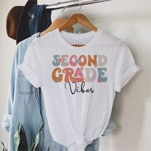 Back To School Shopping Second Grade Vibes Retro Lovely T-Shirt 3 2 Back To School Second Grade Vibes Retro Teacher Women Kids T Shirt 3 2
