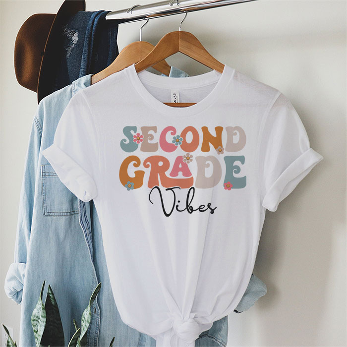 Back-To-School-Second-Grade-Vibes-Retro-Teacher-Women-Kids-T-Shirt-3-2 Back To School Second Grade Vibes Retro Teacher Women Kids T Shirt 3 2