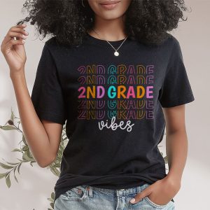 Back To School Shopping Second Grade Vibes Retro Lovely T-Shirt 4 1 Back To School Second Grade Vibes Retro Teacher Women Kids T Shirt 4 1