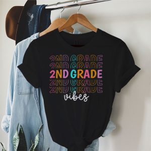 Back To School Shopping Second Grade Vibes Retro Lovely T-Shirt 4 2 Back To School Second Grade Vibes Retro Teacher Women Kids T Shirt 4 2