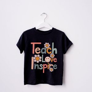 Welcome Back To School Teach Love Inspire Retro Special Teachers Kids T-Shirt 1 4 Back To School Teach Love Inspire Retro Teachers Women Kids T Shirt 4