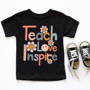 Welcome Back To School Teach Love Inspire Retro Special Teachers Kids T-Shirt 1 6 Back To School Teach Love Inspire Retro Teachers Women Kids T Shirt 6