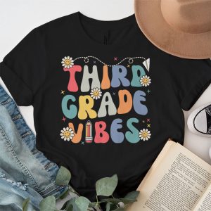 Back To School Shopping Third Grade Vibes Retro Lovely T-Shirt 2 3 Back To School Third Grade Vibes Retro Teacher Women Kids T Shirt 2 3