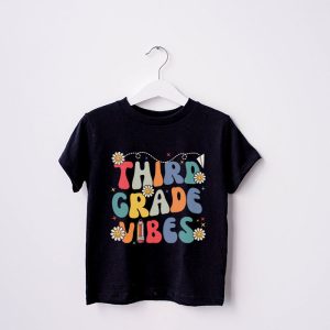 Back To School Shopping Third Grade Vibes Retro Lovely T-Shirt 2 4 Back To School Third Grade Vibes Retro Teacher Women Kids T Shirt 2 4