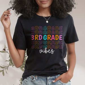 Back To School Shopping Third Grade Vibes Retro Lovely T-Shirt 4 1 Back To School Third Grade Vibes Retro Teacher Women Kids T Shirt 4 1