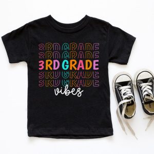 Back To School Shopping Third Grade Vibes Retro Lovely T-Shirt 4 5 Back To School Third Grade Vibes Retro Teacher Women Kids T Shirt 4 5