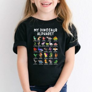 Back To School Types Of Dinosaurs Alphabet Identification T Shirt A 2