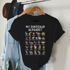 Back To School Types Of Dinosaurs Alphabet Identification T-Shirt A