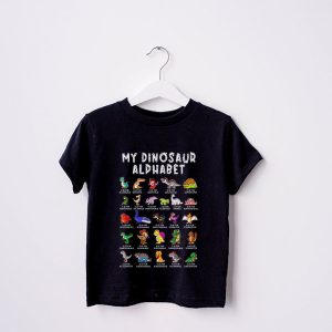 Back To School Types Of Dinosaurs Alphabet Identification T Shirt A 4