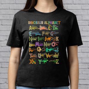 Back To School Types Of Dinosaurs Alphabet Identification T Shirt b 5