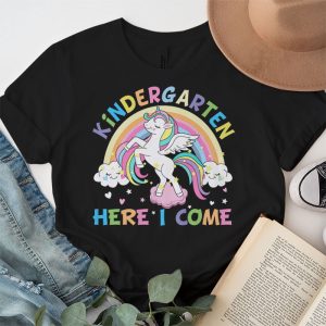 Back To School Unicorn Kindergarten Here I come School Girls T Shirt 2 1