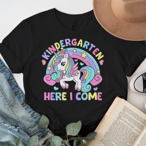 Back To School Unicorn Kindergarten Here I come School Girls T Shirt 2