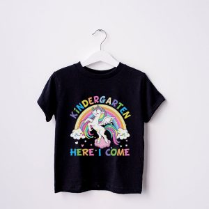 Back To School Unicorn Kindergarten Here I come School Girls T Shirt 3 1