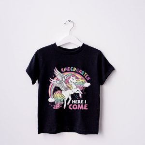 Back To School Unicorn Kindergarten Here I come School Girls T Shirt 3 3