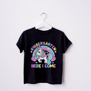 Back To School Unicorn Kindergarten Here I come School Girls T Shirt 3