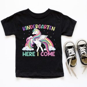 Back To School Unicorn Kindergarten Here I come School Girls T Shirt 4 2