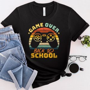 Back to School Funny Game Over Teacher Student Controller T-Shirt 2