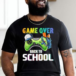 Back to School Funny Game Over Teacher Student Controller T-Shirt 3