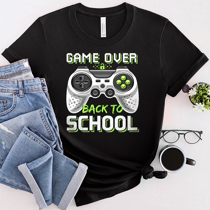 Back-to-School-Funny-Game-Over-Teacher-Student-Controller-T-Shirt-4 Back to School Funny Game Over Teacher Student Controller T-Shirt 4