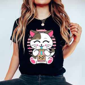 Boba Cat Boba Tea Bubble Tea Kawaii Anime Cat Kawaii Neko T Shirt 3 1