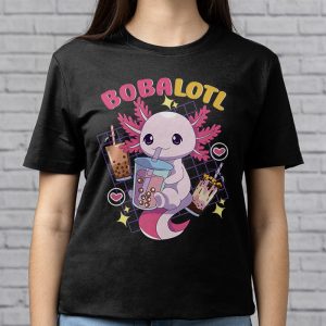 Boba Tea Bubble Tea Milk Tea Anime Axolotl T Shirt 1 4