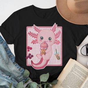 Boba Tea Bubble Tea Milk Tea Anime Axolotl T Shirt 2 3