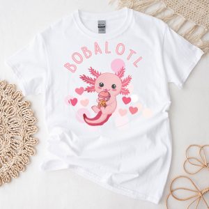 Anime Shirts For Girls Boba Tea Bubble Milk Tea Cute Anime Axolotl T-Shirt 3