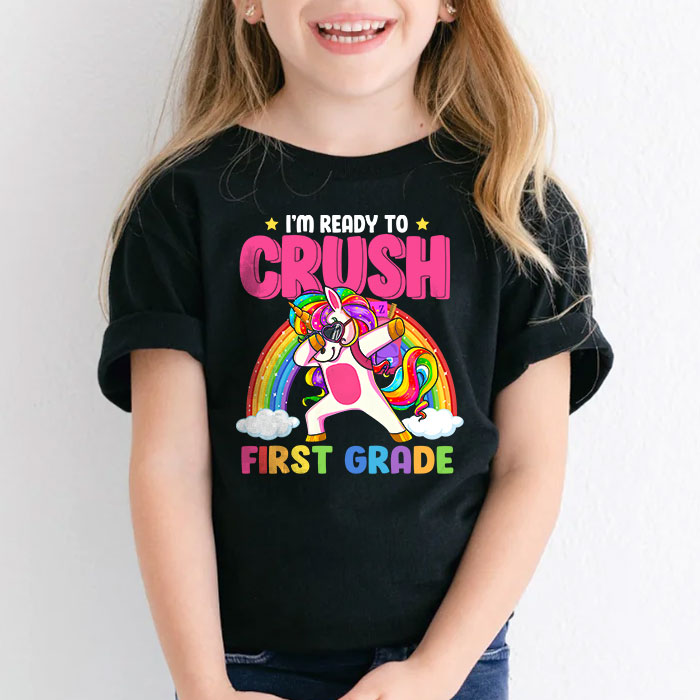 Crush-1ST-GRADE-Dabbing-Unicorn-Back-to-School-Girls-Gift-T-Shirt-A-2 Crush 1ST GRADE Dabbing Unicorn Back to School Girls Gift T Shirt A 2