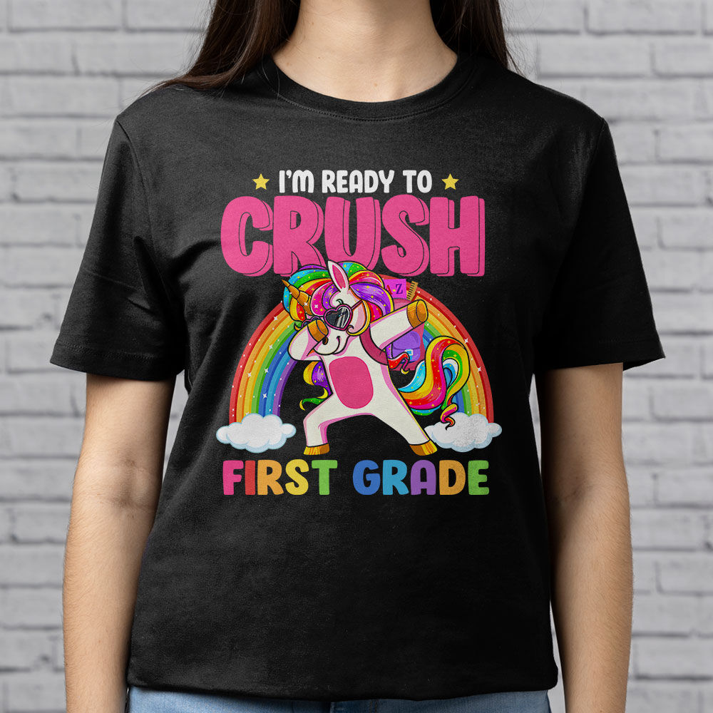Crush-1ST-GRADE-Dabbing-Unicorn-Back-to-School-Girls-Gift-T-Shirt-A-5 Crush 1ST GRADE Dabbing Unicorn Back to School Girls Gift T Shirt A 5