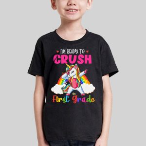 Crush 1st Grade Dabbing Unicorn Back to School Girls Gift T Shirt 1