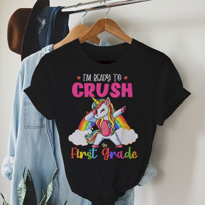 Crush 1st Grade Dabbing Unicorn Back to School Girls Gift T-Shirt