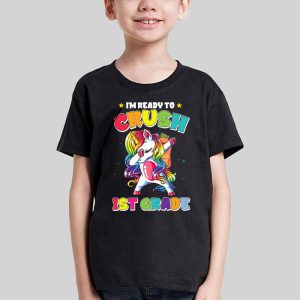 Crush 1st Grade Dabbing Unicorn Back to School Girls Gift T Shirt c 1