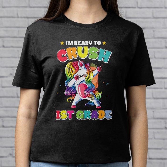 Crush 1st Grade Dabbing Unicorn Back to School Girls Gift T Shirt c 5