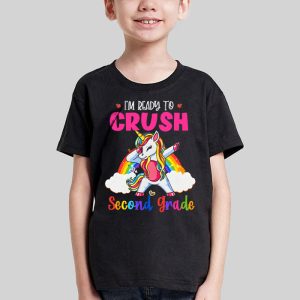 Crush 2nd Grade Dabbing Unicorn Back to School Girls Gift T Shirt 1