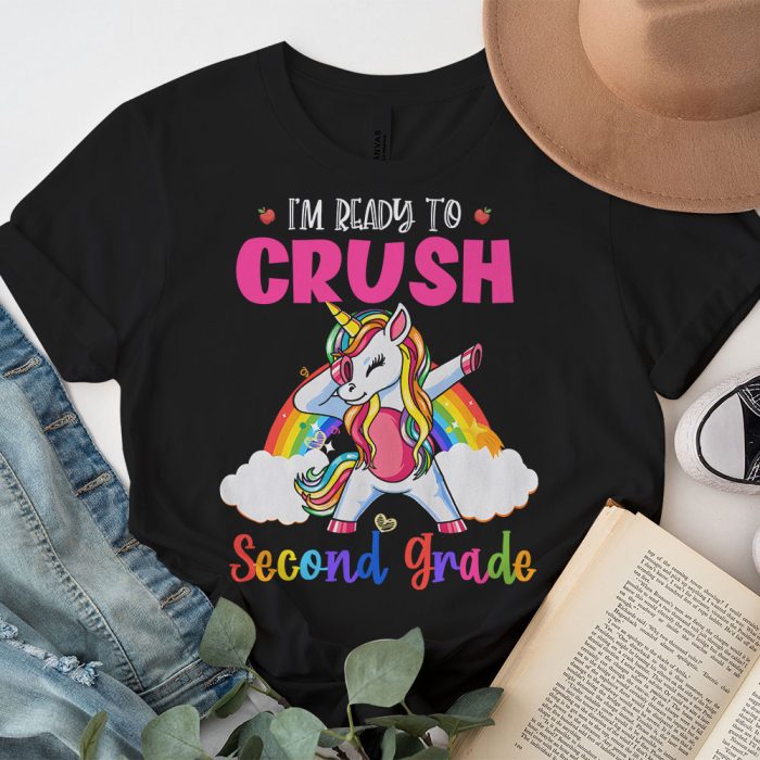 Crush 2nd Grade Dabbing Unicorn Back to School Girls Gift T Shirt 3