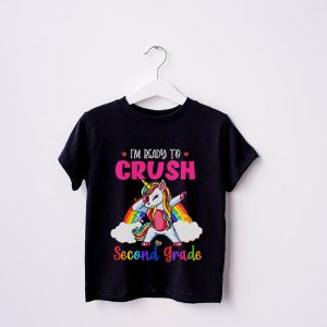 Crush 2nd Grade Dabbing Unicorn Back to School Girls Gift T Shirt 4
