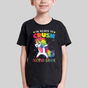 Crush 2nd Grade Dabbing Unicorn Back to School Girls Gift T Shirt b 1