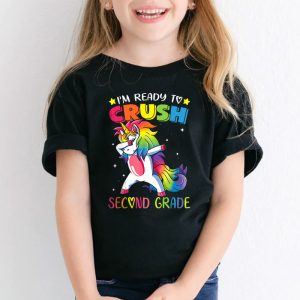 Crush 2nd Grade Dabbing Unicorn Back to School Girls Gift T Shirt b 2