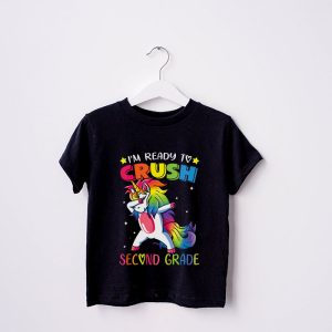 Crush 2nd Grade Dabbing Unicorn Back to School Girls Gift T Shirt b 4